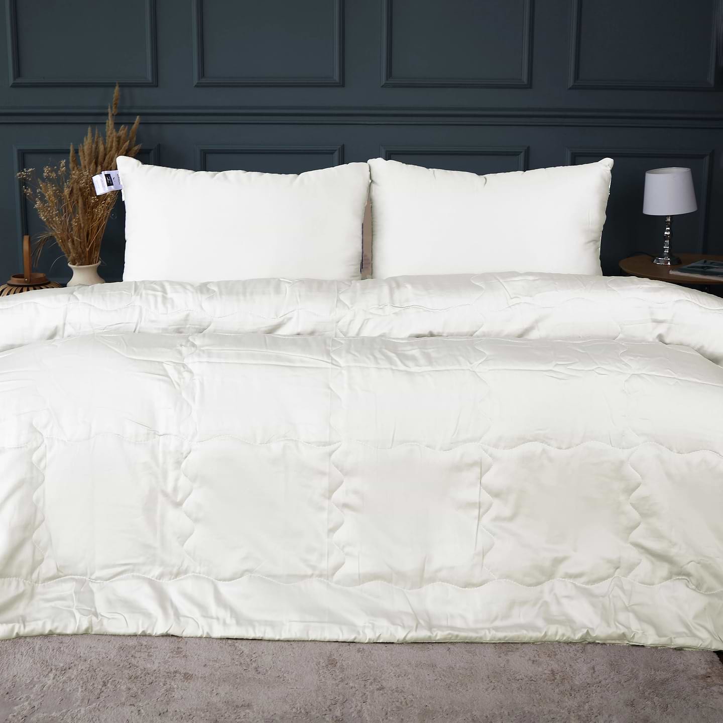 Ковдра дитяча літо MirSon №3006 110х140 Line Satin Premium 0001 Moko White Silk + 2 наволочки 50х70 (2200010984088)